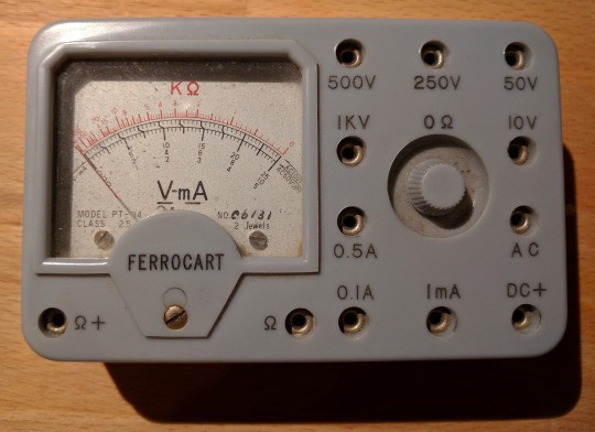 Vintage analog multimeter