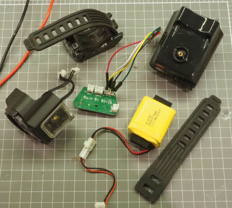 Ignore the breadboard wires attached to the programming header.